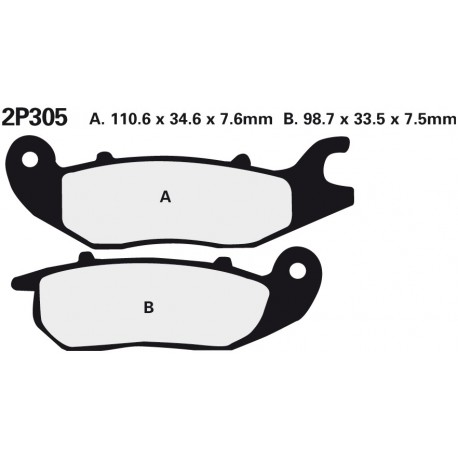 Přední brzdové destičky Nissin Honda CBR 150 R 2000 - 2003 směs NS