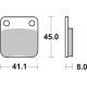 Predné brzdové doštičky / obloženie SBS Daelim SE 50 Cordi 2006 - 2012 směs HF