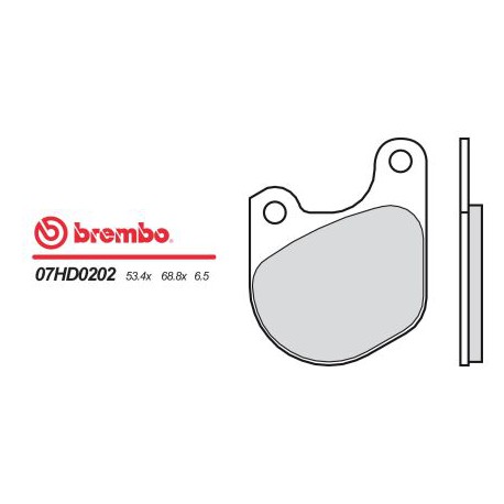 Přední brzdové destičky Brembo Harley-Davidson 1000 XLS ANNIVERSARY 1982 -  směs 02