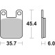Predné brzdové doštičky / obloženie SBS Peugeot  50 Blaster Furios 2011 - 2012 směs HF