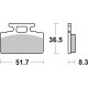 Predné brzdové doštičky / obloženie SBS SYM DD 50  2002 - 2012 směs HF