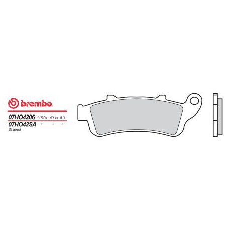 Přední brzdové destičky Brembo Honda 1800 VTX 2001 -  směs 06