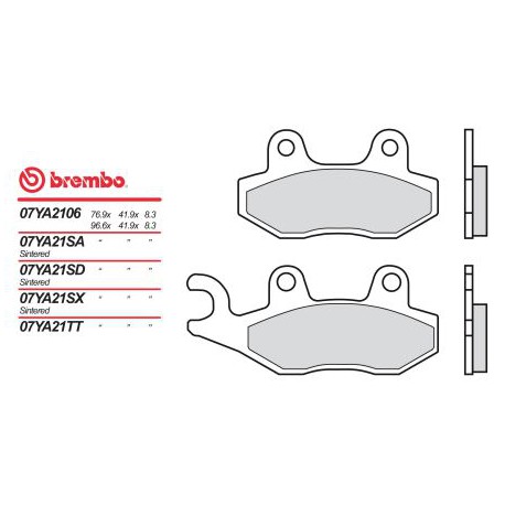 Přední brzdové destičky Brembo Yamaha 230 TT-R 2005 -  směs 06