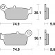 Přední brzdové destičky SBS Kymco  150 Freeway 1995 - 2000 směs HF