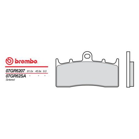 Přední brzdové destičky Brembo BMW 1200 K 1200 R 2005 -  směs 07