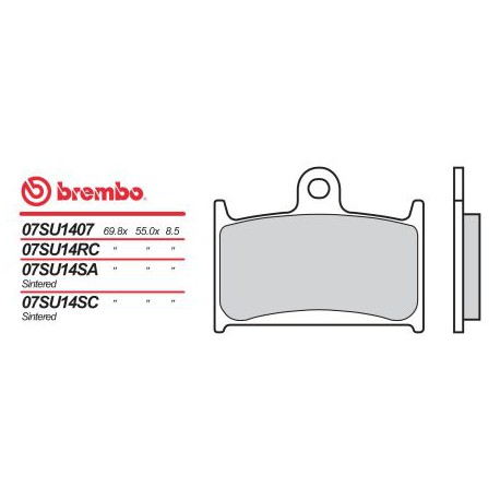 Front brake pads Brembo Triumph 1000 DAYTONA 1991 - 1995 type 07