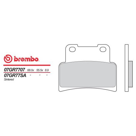 Přední brzdové destičky Brembo SYM 400 MAXSYM 2011 -  směs 07