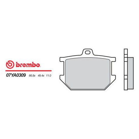 Přední brzdové destičky Brembo Yamaha 650 XS SJ, SK 1982 -  směs 09