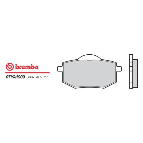 Přední brzdové destičky Brembo Yamaha 535 XV VIRAGO 1988 - 1995 směs 09