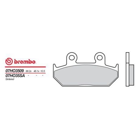 Přední brzdové destičky Brembo Honda 1500 GL GOLDWING SE 1988 - 2000 směs 09