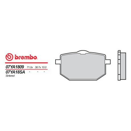 Přední brzdové destičky Brembo Yamaha 180 RT 1990 - 1993 směs 09