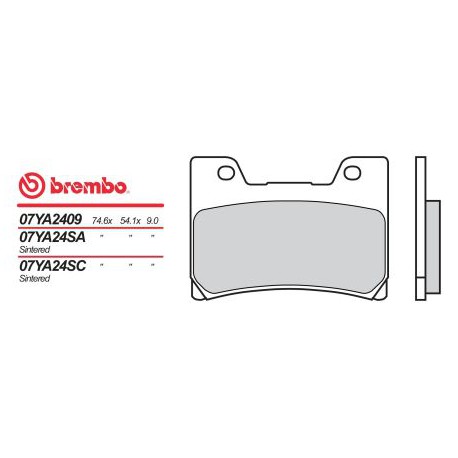 Přední brzdové destičky Brembo Yamaha 1000 FZR EX-UP 1990 - 1991 směs 09