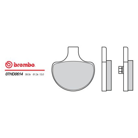 Vorne bremsbeläge Brembo Harley-Davidson 883 XLH 883 SPORTSTER 1990 - 1999 typ 14
