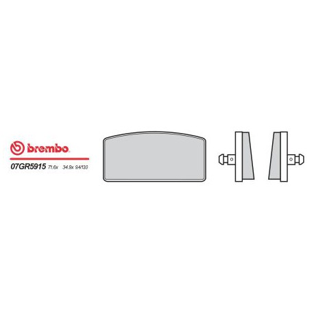 Přední brzdové destičky Brembo BMW 900 R 90 S 1973 - 1976 směs 15