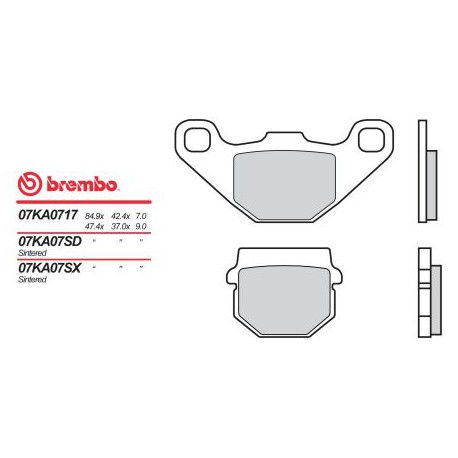 Front brake pads Brembo Can-Am 200 RALLY 2X4 2003 - 2004 type 17