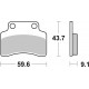 Predné brzdové doštičky / obloženie SBS Gareli  50 Flexi 2012 směs HF