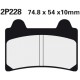 Přední brzdové destičky Nissin Yamaha TDR 250 1988 - 1992 směs NS
