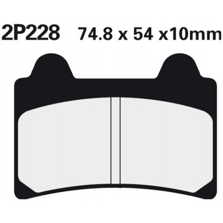 Přední brzdové destičky Nissin Yamaha TDR 250 1988 - 1992 směs NS