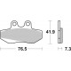 Predné brzdové doštičky / obloženie SBS Italjet SM 50  2002 - 2005 směs HF