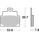 Přední brzdové destičky SBS Aprilia  100 Scarabeo 4T 2003 - 2011 směs HF