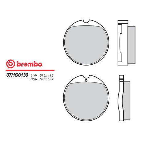Přední brzdové destičky Brembo Honda 550 CB K2, K3 1974 - 1978 směs 30