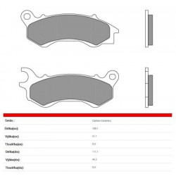 Front brake pads Brembo Honda 125 PCX 2009 -  type CC