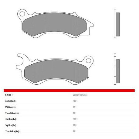 Front brake pads Brembo Honda 125 PCX 2009 -  type CC