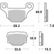 Přední brzdové destičky SBS TGB  125 Bull&t RS/RR 2011 - 2014 směs HF