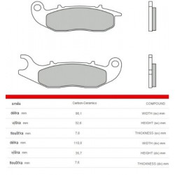 Přední brzdové destičky Brembo Rieju 50 MRT 2011 -  směs CC