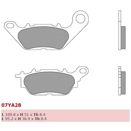 Vorne bremsbeläge Brembo Yamaha 150 YZF R15 2014 -  typ CC