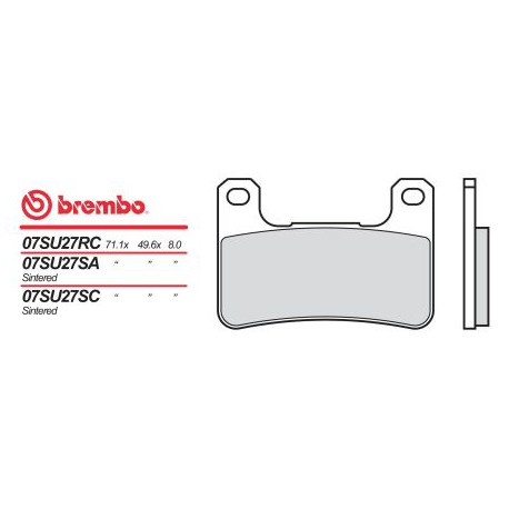 Přední brzdové destičky Brembo Suzuki 1300 GSX R HAYABUSA 2008 - 2012 směs LA