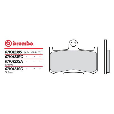 Přední brzdové destičky Brembo Triumph 1050 TIGER 2007 - 2008 směs LA