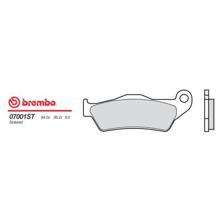 Front brake pads Brembo Yamaha 150 MAXSTER 2001 -  type OEM