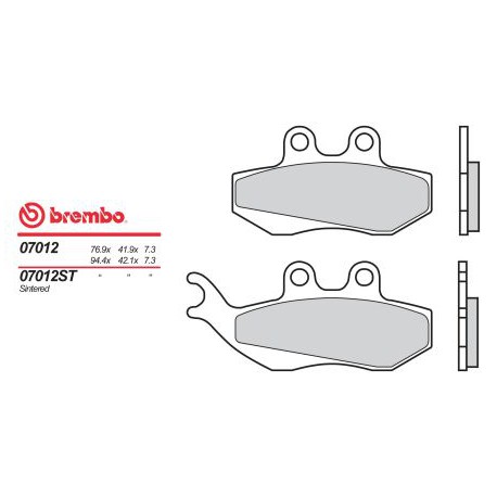 Front brake pads Brembo HM 50 CRE SIX COMPETITION 2007 - 2008 type OEM