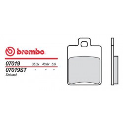 Přední brzdové destičky Brembo Piaggio 125 MP3 2009 -  směs OEM