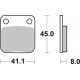 Přední brzdové destičky SBS Suzuki DR 250  1985 - 1989 směs HF