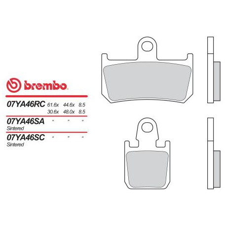 Přední brzdové destičky Brembo Yamaha 1000 YZF R1 2007 - 2008 směs RC