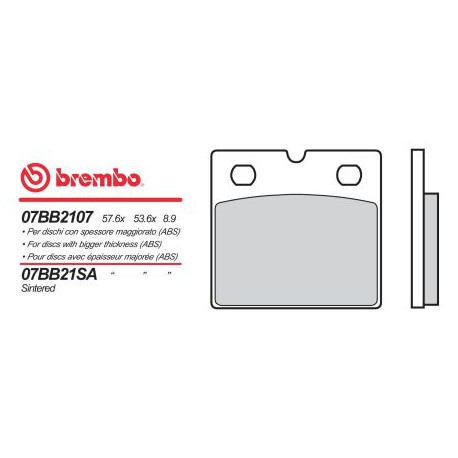 Přední brzdové destičky Brembo BMW 750 K 75 RT 1989 - 1996 směs SA
