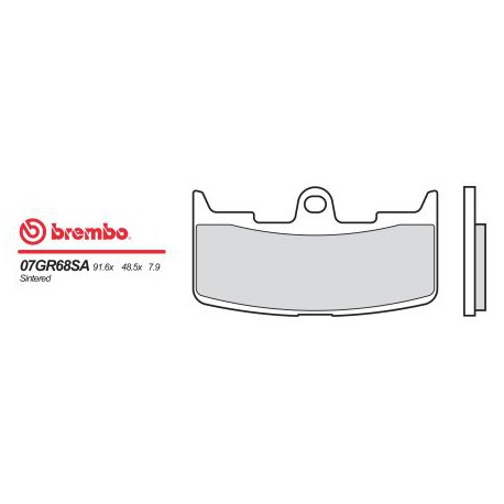 Přední brzdové destičky Brembo Buell 984 XB9S LIGHTNING 2003 -  směs SA