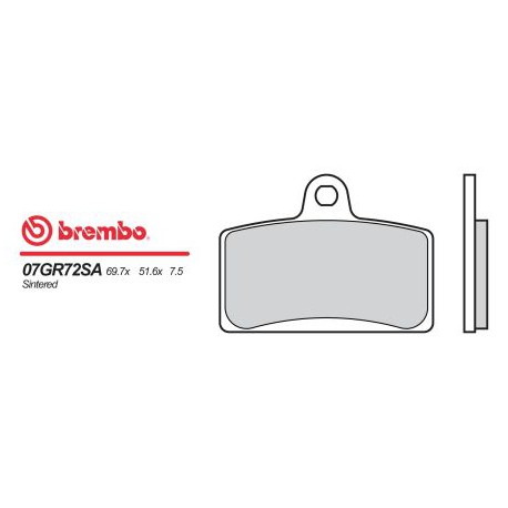 Přední brzdové destičky Brembo Rieju 50 RS3 PRO 2012 -  směs SA