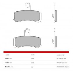 Front brake pads Brembo Harley-Davidson 1584 FXSTB NIGHT TRAIN 2008 -  type SA