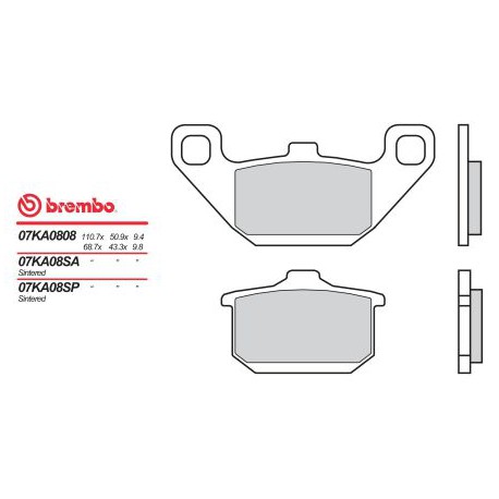Přední brzdové destičky Brembo Hyosung 300 GA 1998 -  směs SA