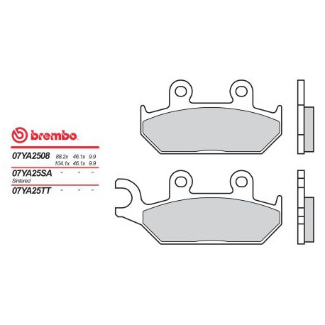 Přední brzdové destičky Brembo Yamaha 500 XT E 1990 - 1996 směs SA