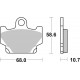 Přední brzdové destičky SBS Yamaha XZ 550  1983 - 1984 směs HF