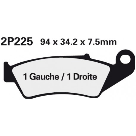 Vorne bremsbeläge Nissin Honda CR 500 R 1995 - 2001 typ NS