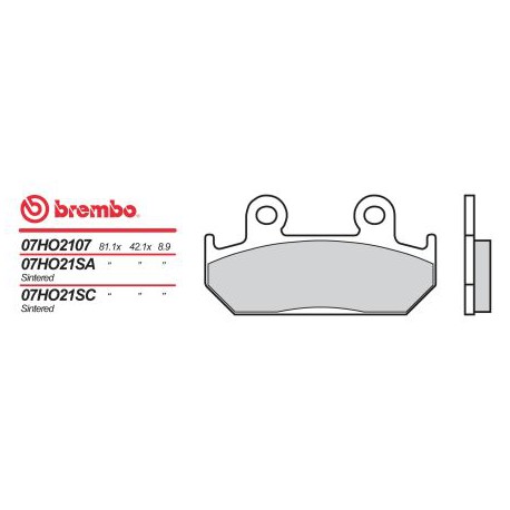Přední brzdové destičky Brembo Honda 450 CB S 1986 -  směs SA