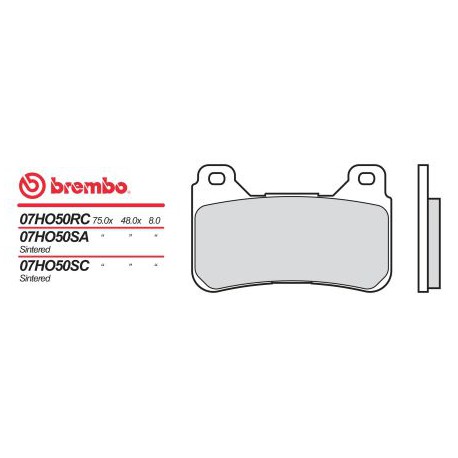 Vorne bremsbeläge Brembo Honda 1000 CBR RR 2004 - 2005 typ SA