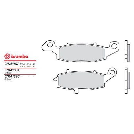 Přední brzdové destičky Brembo Suzuki 1000 DL V STROM 2002 - 2013 směs SA