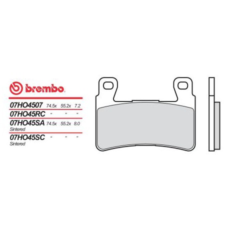 Přední brzdové destičky Brembo Honda 929 CBR RR 2000 - 2001 směs SA