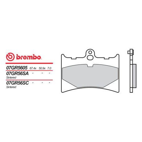 Přední brzdové destičky Brembo KTM 500 MX 1987 - 1987 směs SC